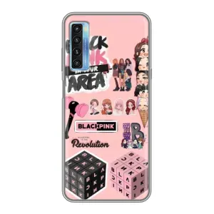 Чехлы с картинкой для TCL 20L (BLACK PINK коллаж)