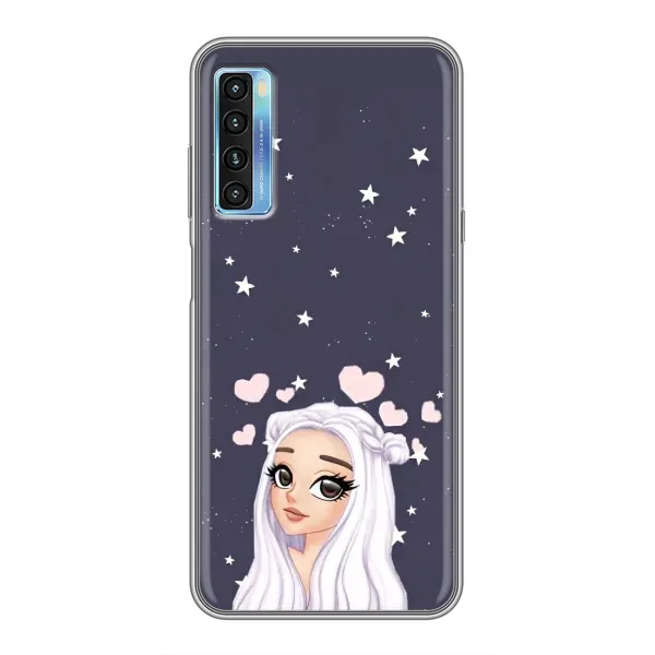 Чехол с рисунком «Девушка и сердечки» для TCL 20L