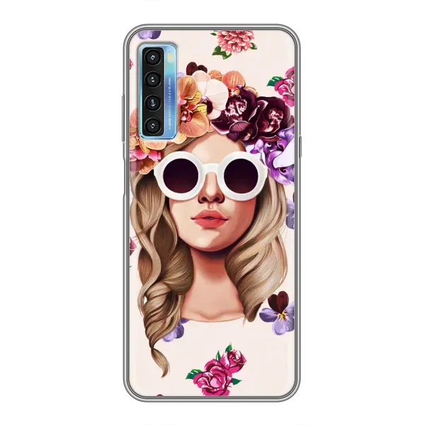 Чехол с рисунком «Девушка в очках» для TCL 20L