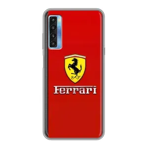 Силіконовий бампер з картинкою машини на TCL 20L (Ferrari Logo)