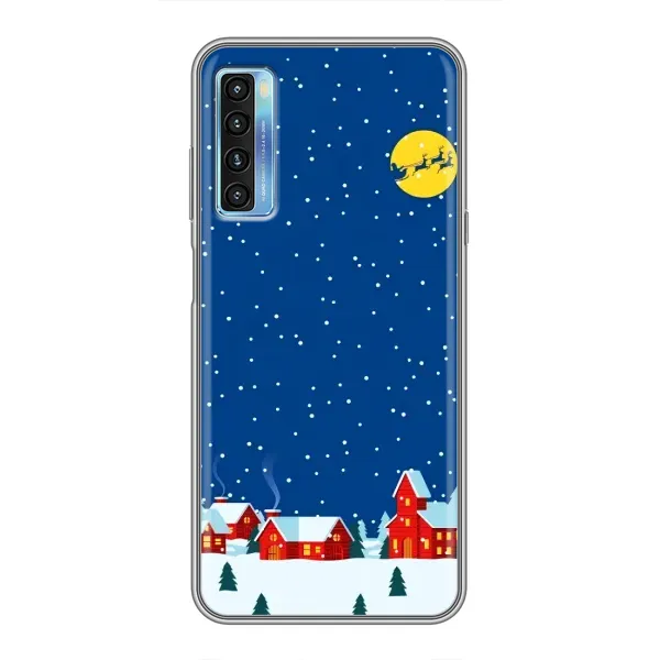 Чехол с рисунком «Город в снегу» для TCL 20L