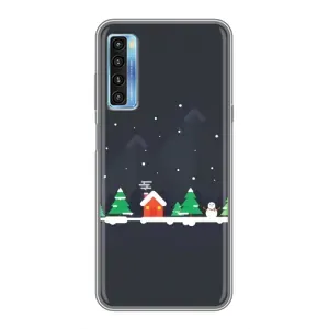 Силиконовый бампер на рождество для TCL 20L (Город зимний)