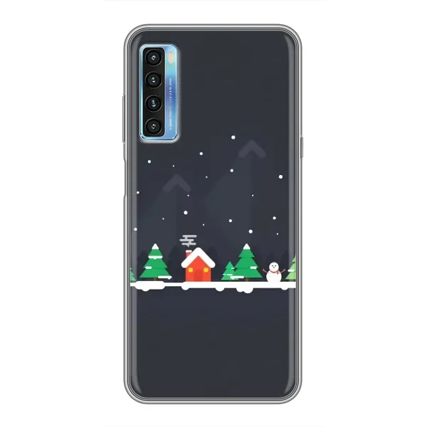 Чехол с рисунком «Город зимний» для TCL 20L