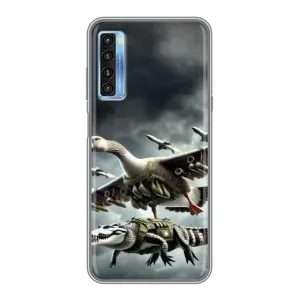 Чехол с мемами тралалело тралала для TCL 20L (Гусини и крокодило)