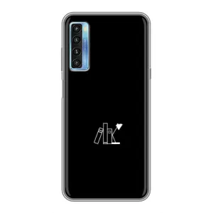 Чохол з картинками на чорному фоні для TCL 20L (Книжки)