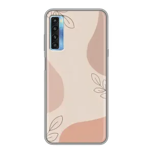 Чохол квітковий дизайн для TCL 20L (Кориневий фон)