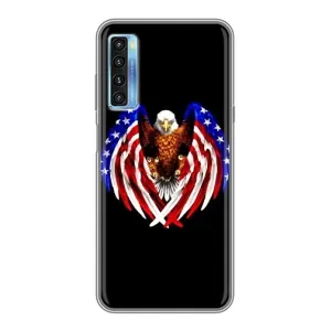 Чехол Флаг USA для TCL 20L (Крылья США)