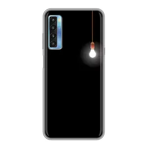 Чохол з картинками на чорному фоні для TCL 20L (Лампочка)