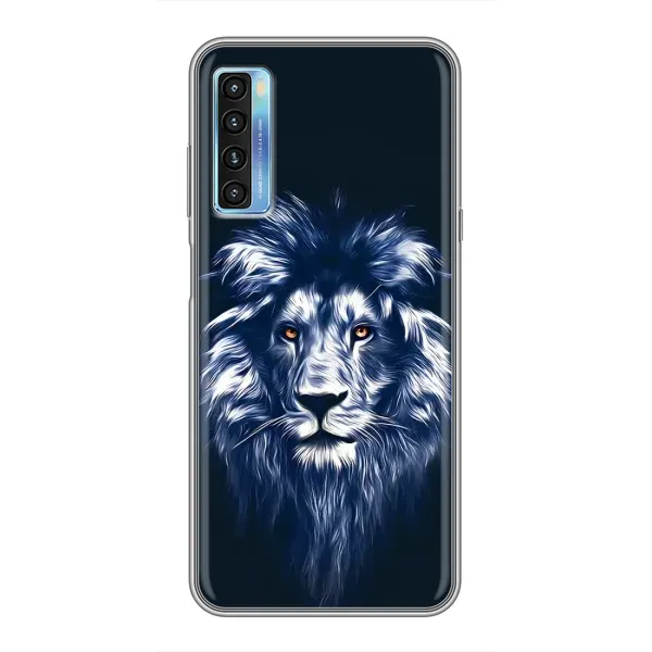 Чехол с рисунком «Лев - синий» для TCL 20L