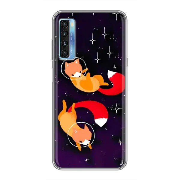 Чехол с рисунком «Лисы» для TCL 20L Чехол с рисунком «Лисы» для TCL 20L