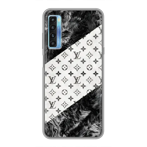 Чехол с рисунком «LV на белом» для TCL 20L Чехол с рисунком «LV на белом» для TCL 20L