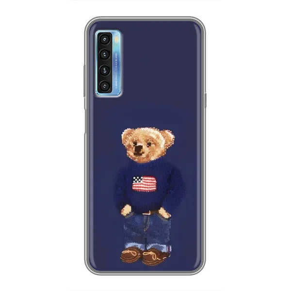 Чехол с рисунком «Мишка USA» для TCL 20L