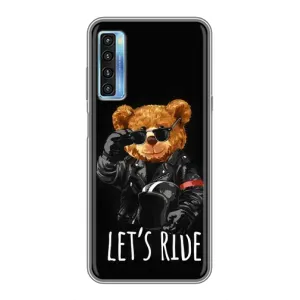 Чехол с рисунком «Модный Мишка» для TCL 20L