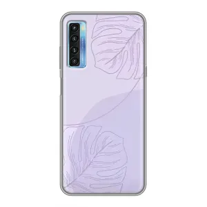 Чохол квітковий дизайн для TCL 20L (Монстера фіолетова)
