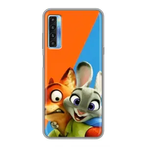 Чехлы ЗВЕРОПОЛИС для TCL 20L (Ник и Хопс)