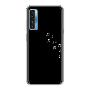 Чохол з картинками на чорному фоні для TCL 20L (Ноти)