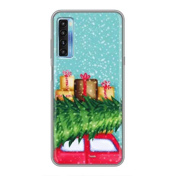 Чехол с рисунком «Новогодние подарки» для TCL 20L