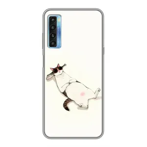 Чехол на тематику: Коты для TCL 20L (Отдых)