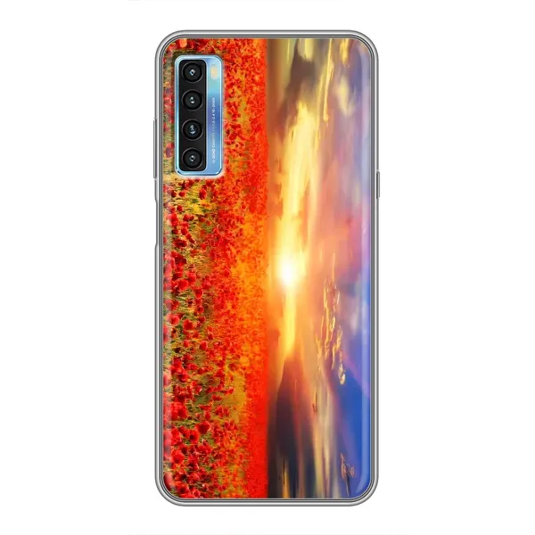 Чехол с рисунком «Поле тюльпанов» для TCL 20L