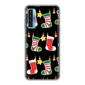 Силиконовый бампер на рождество для TCL 20L (Рождественские подарки)