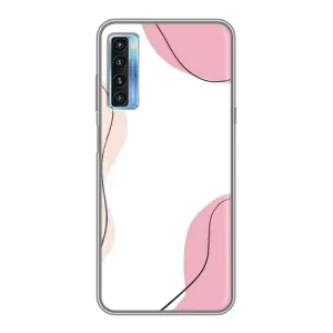 Чохол квітковий дизайн для TCL 20L (Рожевий фон)