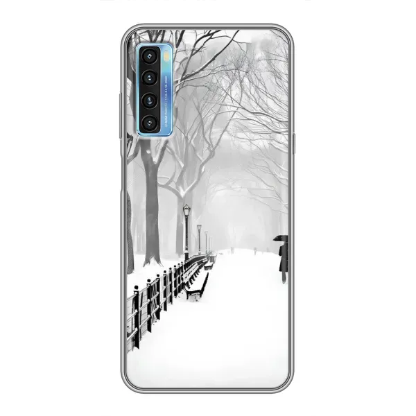 Чехол с рисунком «Снегом замело» для TCL 20L