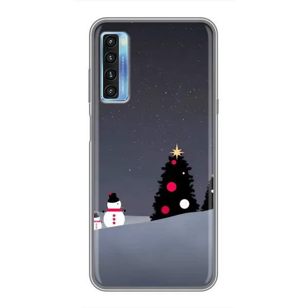 Чехол с рисунком «Снеговички» для TCL 20L