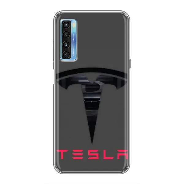 Чехол с рисунком «Logo TESLA» для TCL 20L