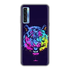 Силиконовый бампер с картинкой животных для TCL 20L (Тигр-Арт)
