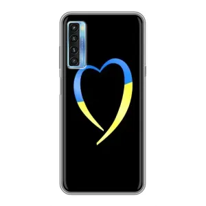 Силиконовый Чехол на TCL 20L (Я-Украина) (Украинское сердце)
