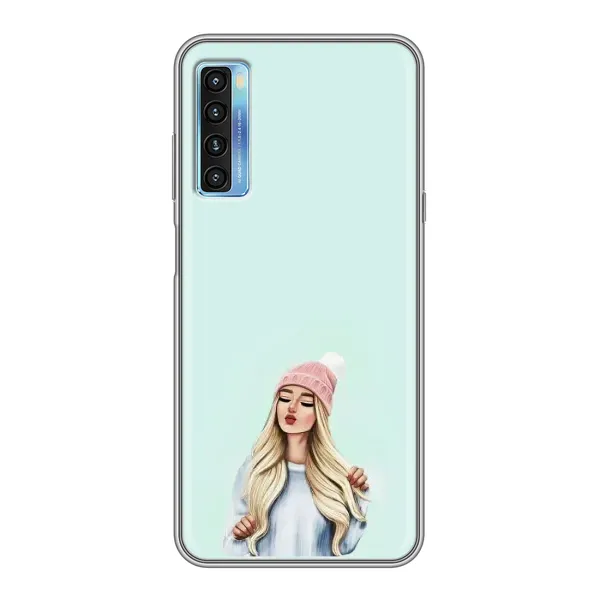 Чехол с рисунком «В шапке» для TCL 20L