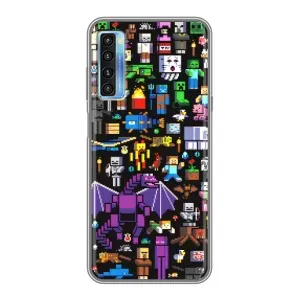 Чохол майнкрафт для TCL 20L (Усі персонажі)