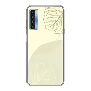 Чохол квітковий дизайн для TCL 20L (Зелений фон)