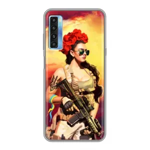 ЗСУ Чехлы (TPU) для TCL 20L (Женщина солдат)