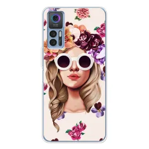 Чехол с картинкой Модные Девчонки TCL 30 Plus (Девушка в очках)