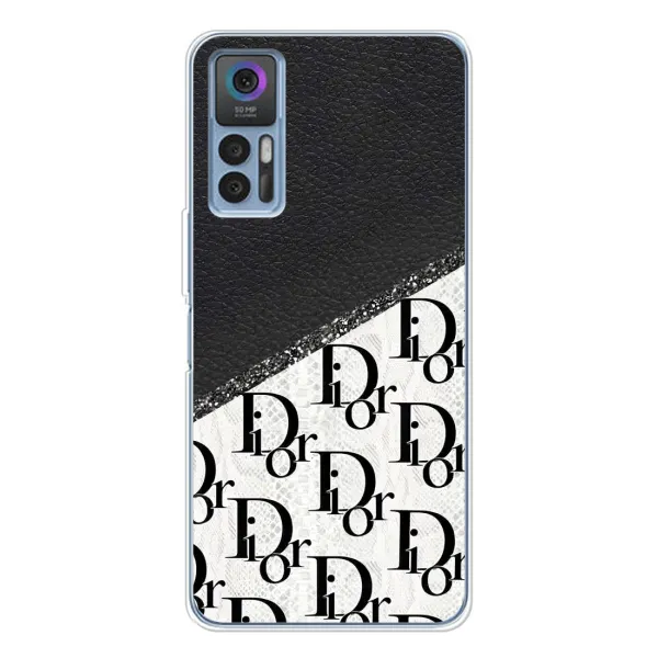 Чехол с рисунком «Диор» для TCL 30 Plus
