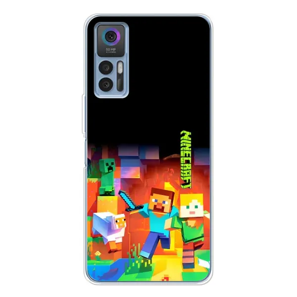 Чохол з малюнком «Герой Майнкрафт» для TCL 30 Plus Чохол з малюнком «Герой Майнкрафт» для TCL 30 Plus