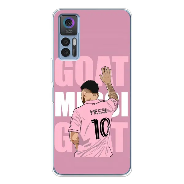 Чехол с рисунком «GOAT MESSI» для TCL 30 Plus Чехол с рисунком «GOAT MESSI» для TCL 30 Plus