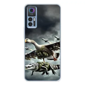 Чехол с мемами тралалело тралала для TCL 30 Plus (Гусини и крокодило)