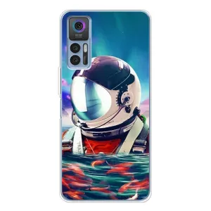 Силиконовый Чехол с принтом "Космонавты" на TCL 30 Plus