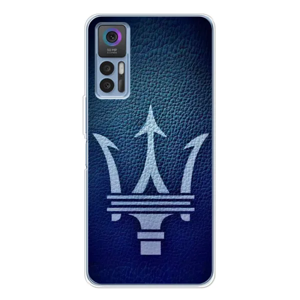 Чехол с рисунком «Лого Maserati» для TCL 30 Plus