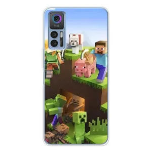 Чехлы для TCL 30 Plus (Персонажи Майн Крафт) (Майн-крафт)
