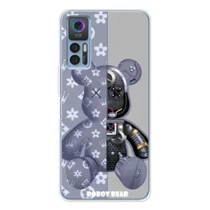 Силиконовый чехол для TCL 30 Plus (Медведь Louis Vuitton)