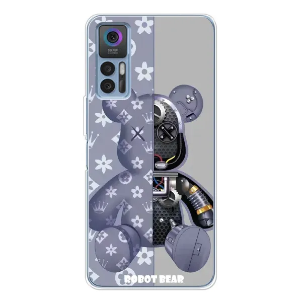 Чехол с рисунком «Медведь Louis Vuitton» для TCL 30 Plus