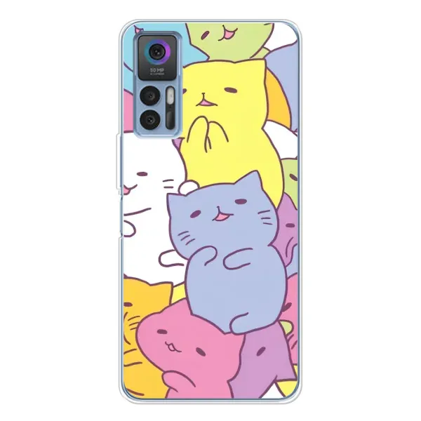 Чехол с рисунком «Милые котики» для TCL 30 Plus Чехол с рисунком «Милые котики» для TCL 30 Plus