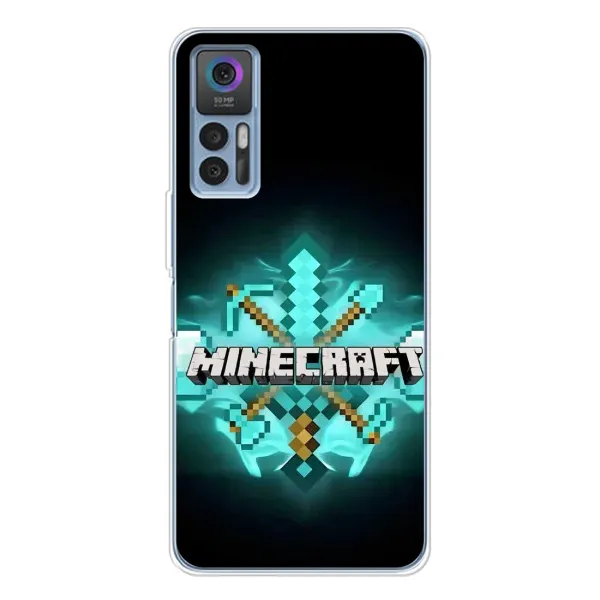 Чехол с рисунком «MineCraft 2» для TCL 30 Plus