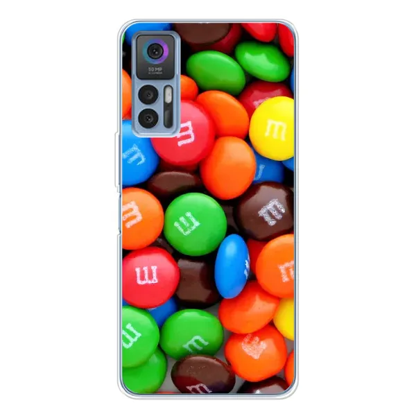 Чехол с рисунком «Разноцветные M&M'S» для TCL 30 Plus Чехол с рисунком «Разноцветные M&M'S» для TCL 30 Plus