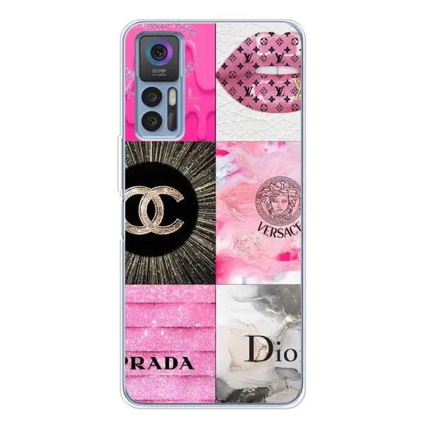 Чехол с рисунком «Модница» для TCL 30 Plus