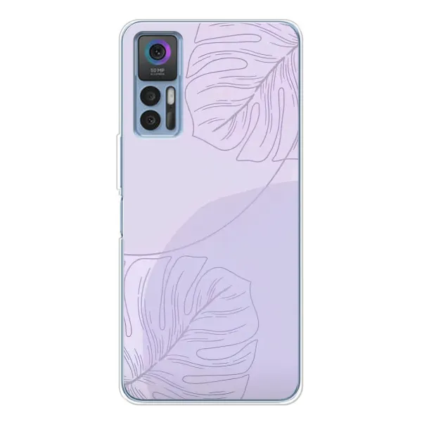 Чехол с рисунком «Монстера фиолетовая» для TCL 30 Plus Чехол с рисунком «Монстера фиолетовая» для TCL 30 Plus