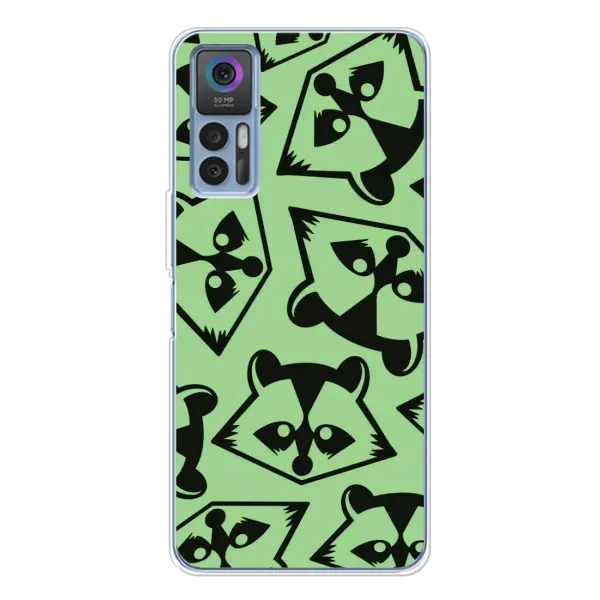 Чехол с рисунком «Мордочки Енота» для TCL 30 Plus Чехол с рисунком «Мордочки Енота» для TCL 30 Plus